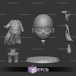 Saitama Chibi 3D Print STL One Puch Man 3D Model