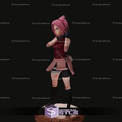 Sakura Haruno Standing STL Files Naruto 3D Print