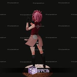 Sakura Haruno Standing STL Files Naruto 3D Print
