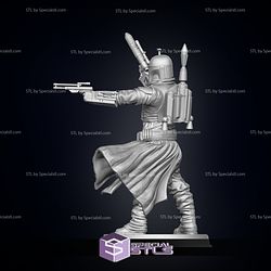 Boba Fett Standing with Two Gun 3D Print STL Files