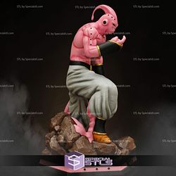 Super Buu Standing on Rock Base 3D Print