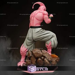 Super Buu Standing on Rock Base 3D Print