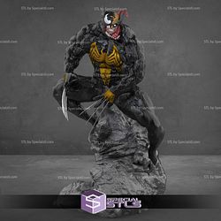 Venomized Wolverine Stone Base 3D Print STL 3D Model