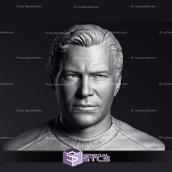 William Shatner as James Tiberius Kirk Bust 3D Print STL