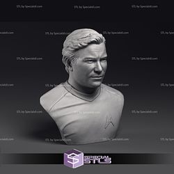 William Shatner as James Tiberius Kirk Bust 3D Print STL