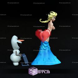 Elsa and Olaf NSFW V2 3D Printing Model 3D Model