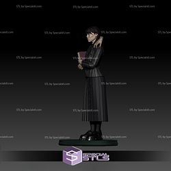 Wednesday Addams with Book 3D Print STL 3D Model
