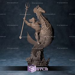 Aquaman Riding Sea Horse 3D Printing Model 3D Model