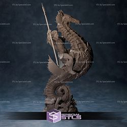 Aquaman Riding Sea Horse 3D Printing Model 3D Model