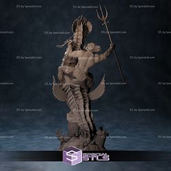 Aquaman Riding Sea Horse 3D Printing Model 3D Model