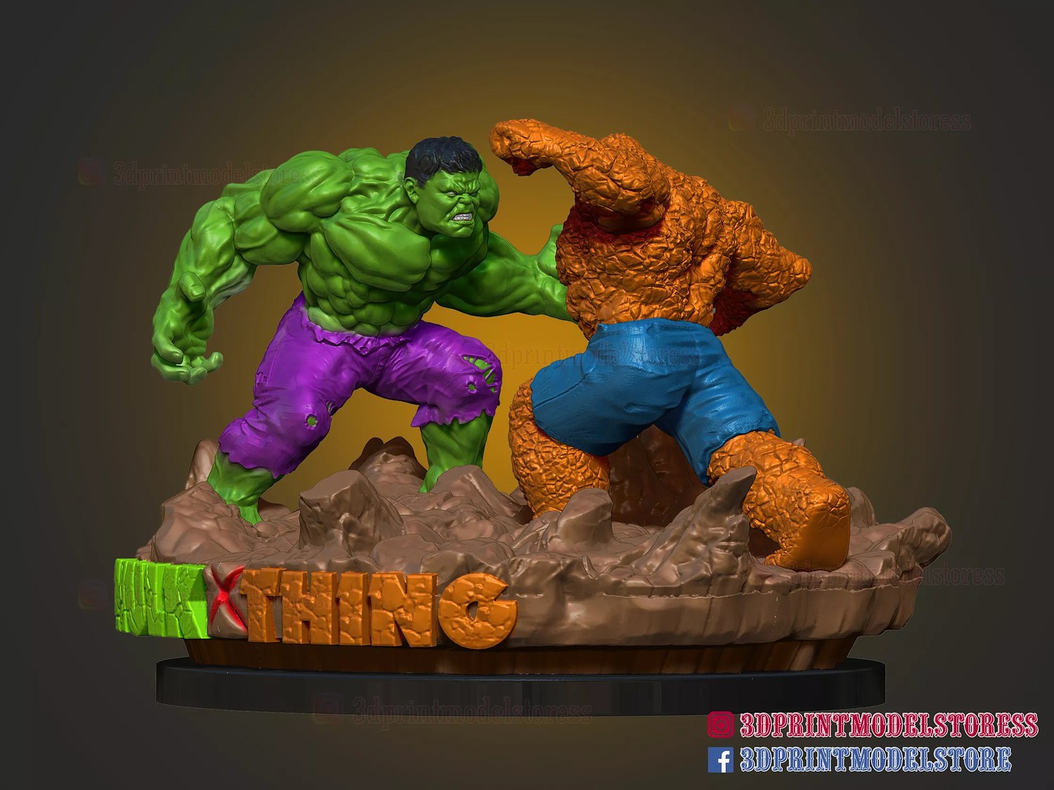 Hulk vs Thing Diorama From Marvel