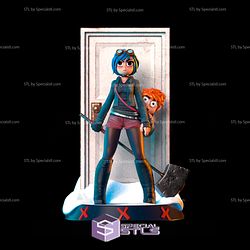 Ramona Flowers and Scott Pilgrim 3D Print STL 3D Model