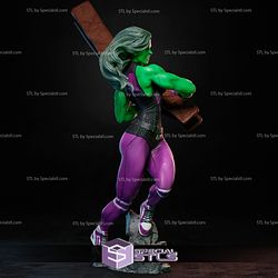 She Hulk in Action 3D Print STL Marvel 3D Model