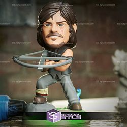 Chibi STL Collection - Daryl Dixon Walking Dead 3D Model