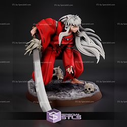 InuYasha in Battle 3D Print STL 3D Model