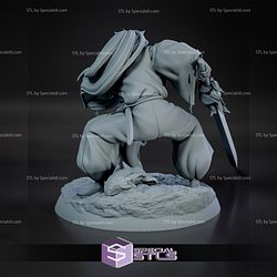 InuYasha in Battle 3D Print STL 3D Model
