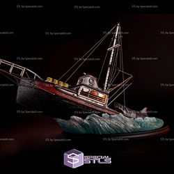 Jaws Movie Diorama 3D Print STL 3D Model