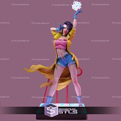 Jubilee Fanart Standing STL Files X-Men 3D Printing Figurine