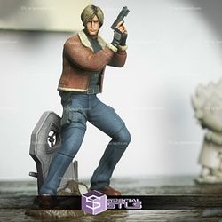 Leon Kennedy Action Pose 3D Model Resident Evil 3D Print