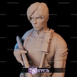 Leon Scott Kennedy with gun 3D Print STL Resident Evil 4