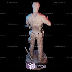 Leon Scott Kennedy with gun 3D Print STL Resident Evil 4
