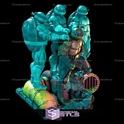 Michelangelo The Last Ronin V2 Diorama from TMNT 3D Printing Figurine