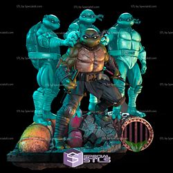 Michelangelo The Last Ronin V2 Diorama from TMNT 3D Printing Figurine