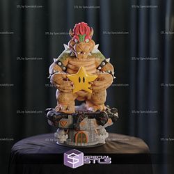 Bowser holding Star STL Files from Super Mario