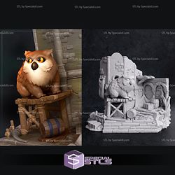 Chibi Owlbear 3D Model Baldurs Gate STL Files