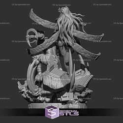 Daki and Gyutaro Diorama STL Files Demon Slayer 3D Model