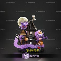 Gengar Halloween STL Files Pokemon 3D Printing Figurine