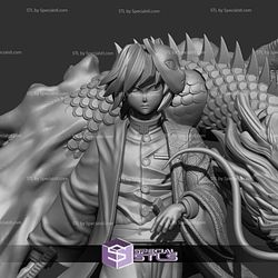 Giyu Tomioka STL Files Water Dragon Demon Slayer