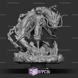 Giyu Tomioka STL Files Water Dragon Demon Slayer