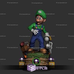 Luigi Diorama 3D Printing Figure from Super Mario