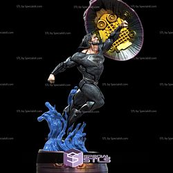 Superman Long Hair 3D Printing Model in Black Suit