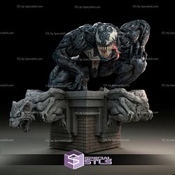 Venom 2 Head Verison STL Files on Demon Head Base