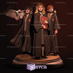 Golden Trio Diorama 3D Printing Model Harry Potter 3D Model - Base Diorama