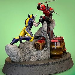 Deadpool Vs Wolverine Diorama
