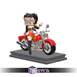 Betty Boop The Biker Fanart STL Files