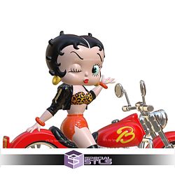 Betty Boop The Biker Fanart STL Files