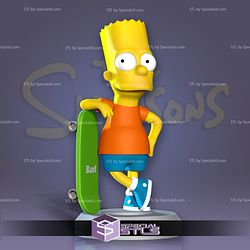 Bart Simpson Skateboarding 3D Printable