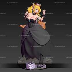 Bowsette Basic Pose Ready to 3D Print Super Mario