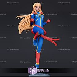 Captain Marvel Cartoon Style 3D Printing Figurine