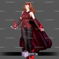 Scarlet Witch Wanda Maximoff Flying Basic Pose STL Files