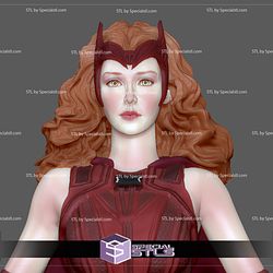 Scarlet Witch Wanda Maximoff Flying Basic Pose STL Files