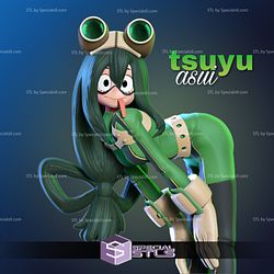 Tsuyu Asui Standing Pose 3D Model My Hero Academia