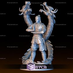 Shao Kahn STL Files on Throne Mortal Kombat 3D Printing Figurine