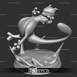 Mewtwo Basic Pose Pokemon 3D Model