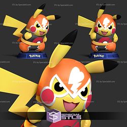 Pikachu Libre Pokken Tournament Ready to 3D Print