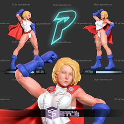 Power Girl Basic Pose Ready to 3D Print